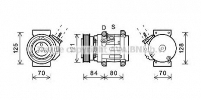 AVA QUALITY COOLING ctk037 -  Компрессор, кондиционер